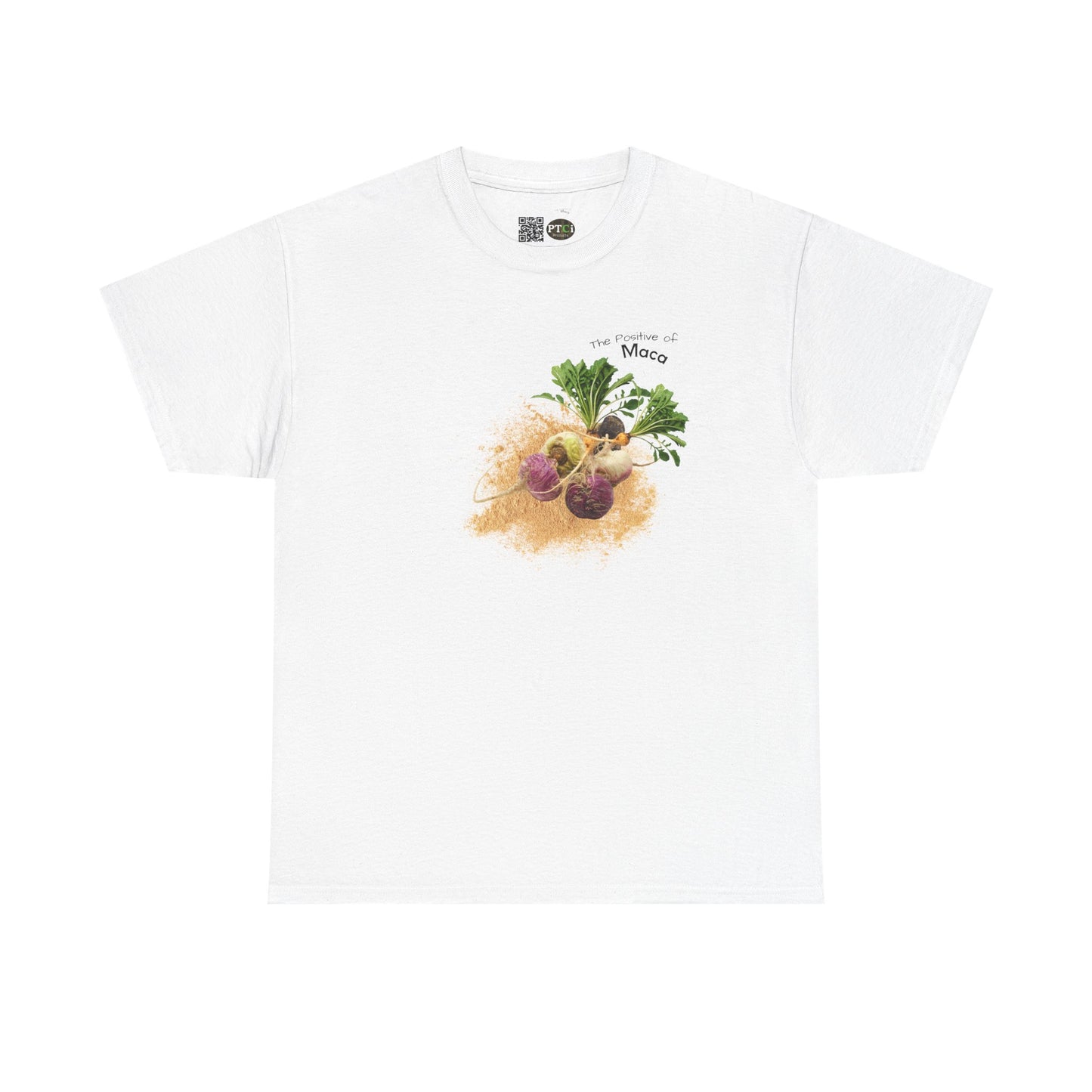 Maca Tee ( Simple ) - The Positive of Maca Powder Unisex Heavy Cotton Shirt