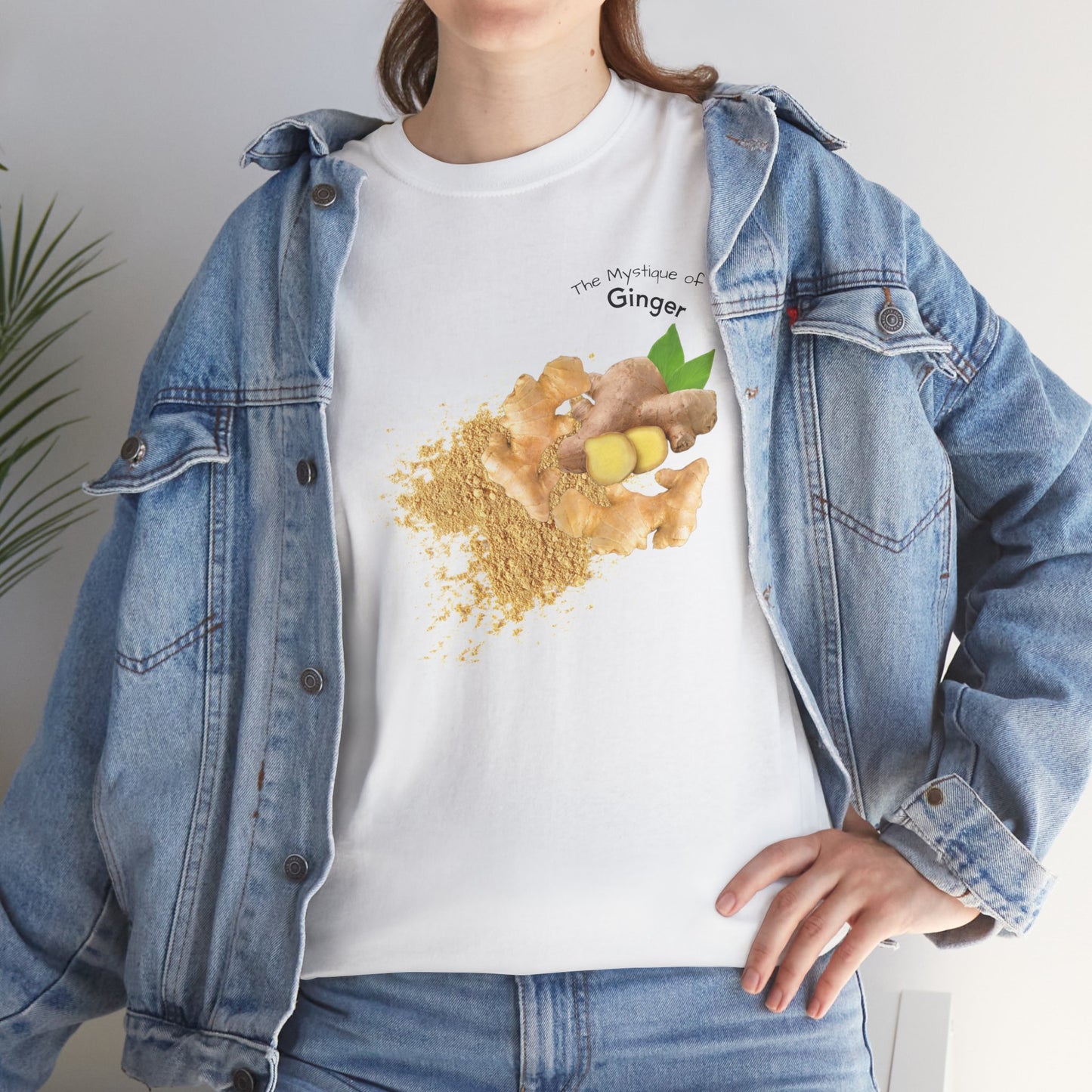 Ginger Tee ( Simple ) - The Mystique of Ginger Powder Unisex Heavy Cotton Shirt