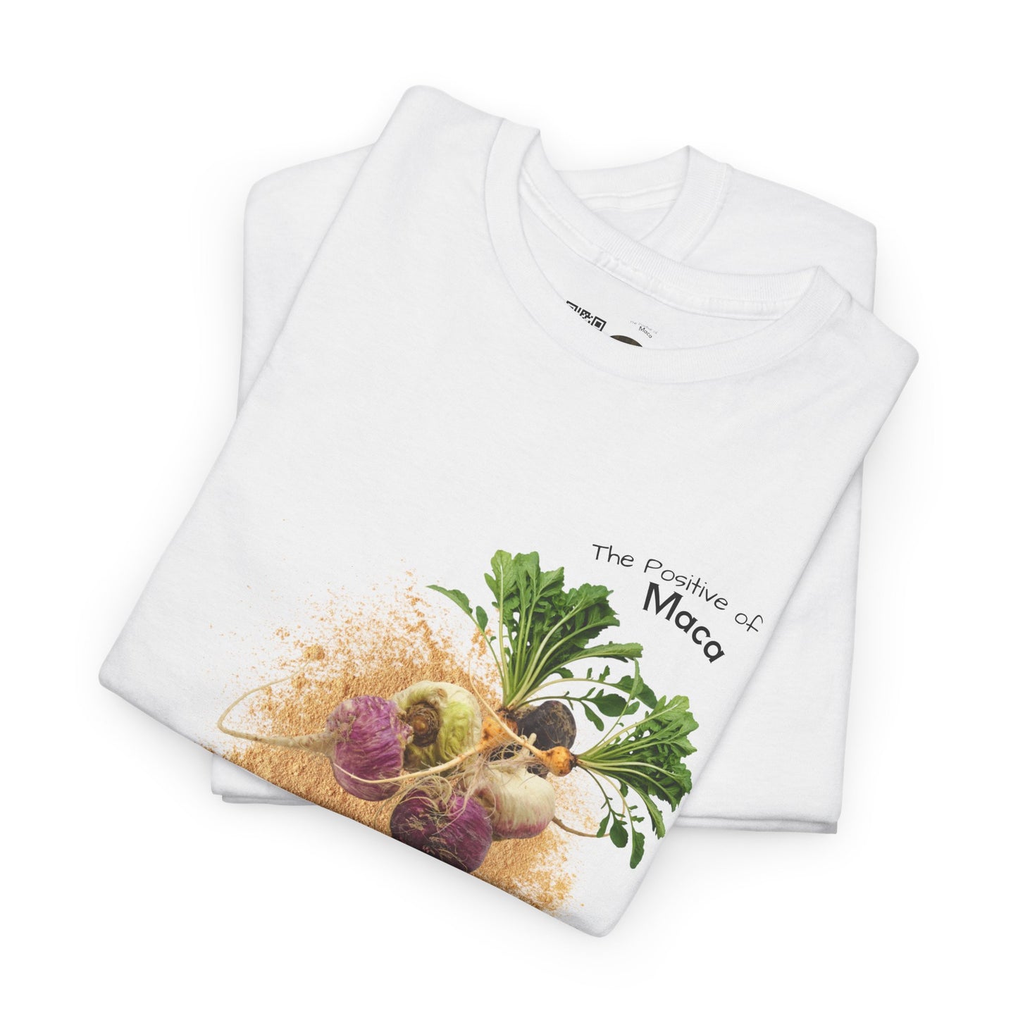Maca Tee ( Simple ) - The Positive of Maca Powder Unisex Heavy Cotton Shirt