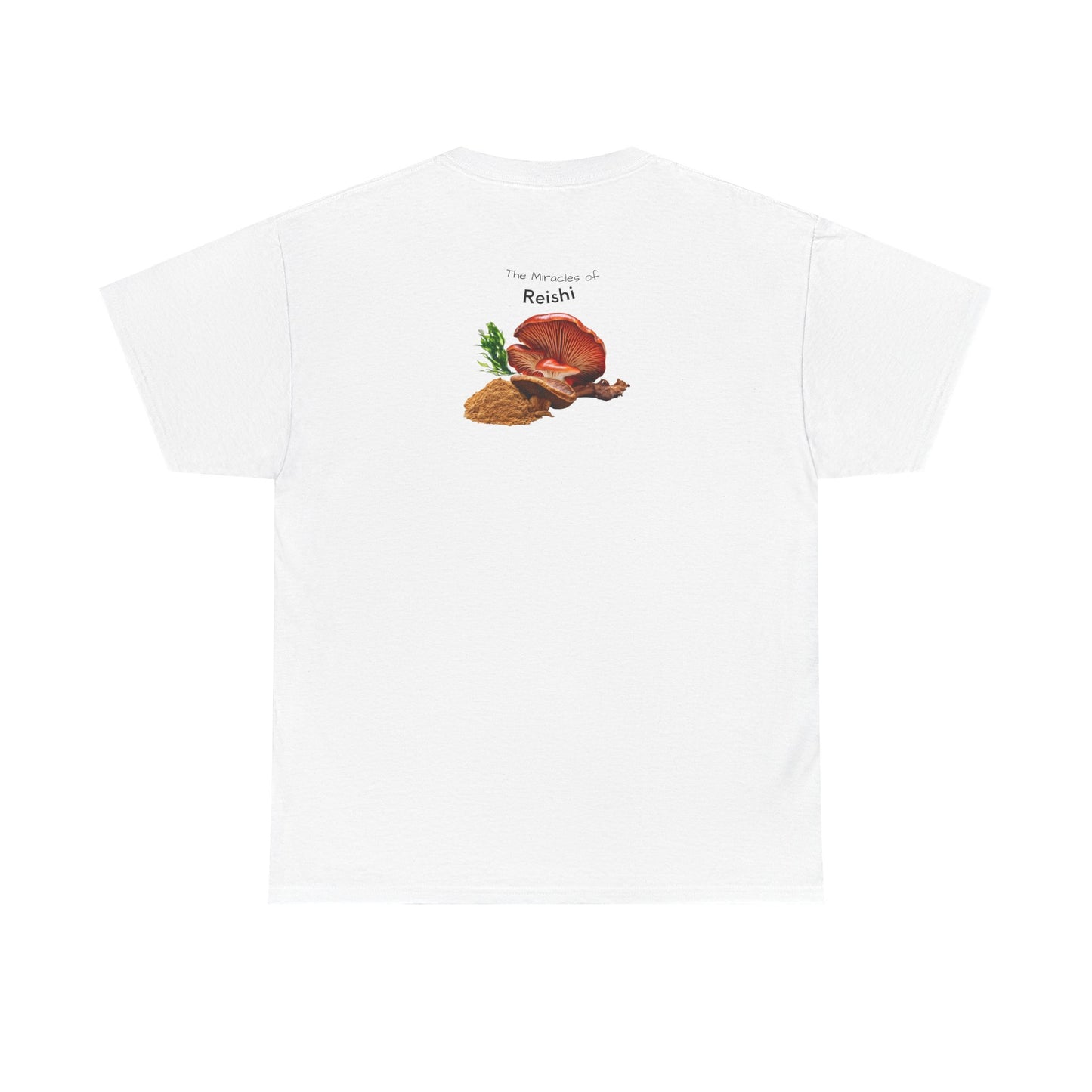 Reishi Mushroom Tee - The Miracles of Reishi Powder Unisex Heavy Cotton Shirt