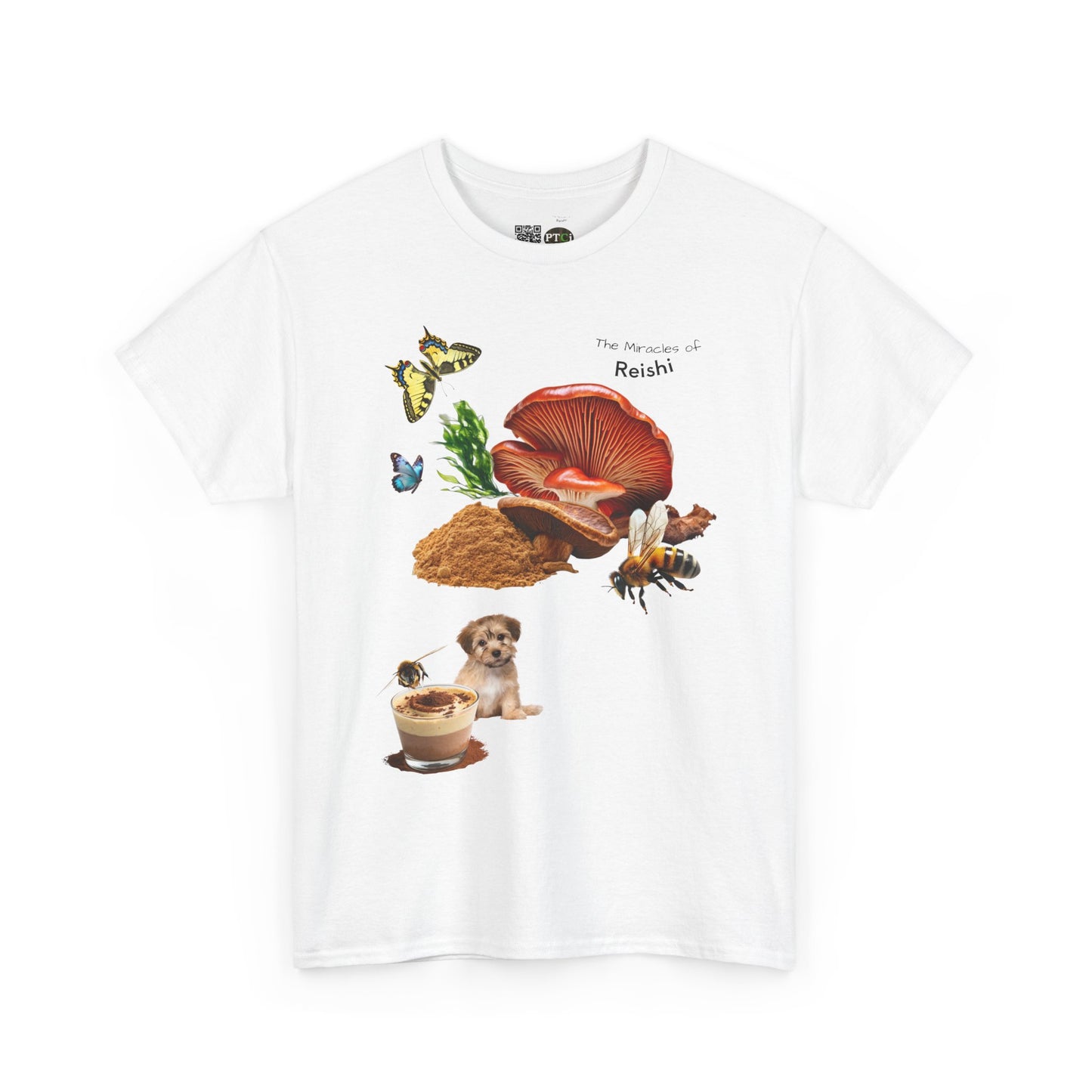 Reishi Mushroom Tee - The Miracles of Reishi Powder Unisex Heavy Cotton Shirt