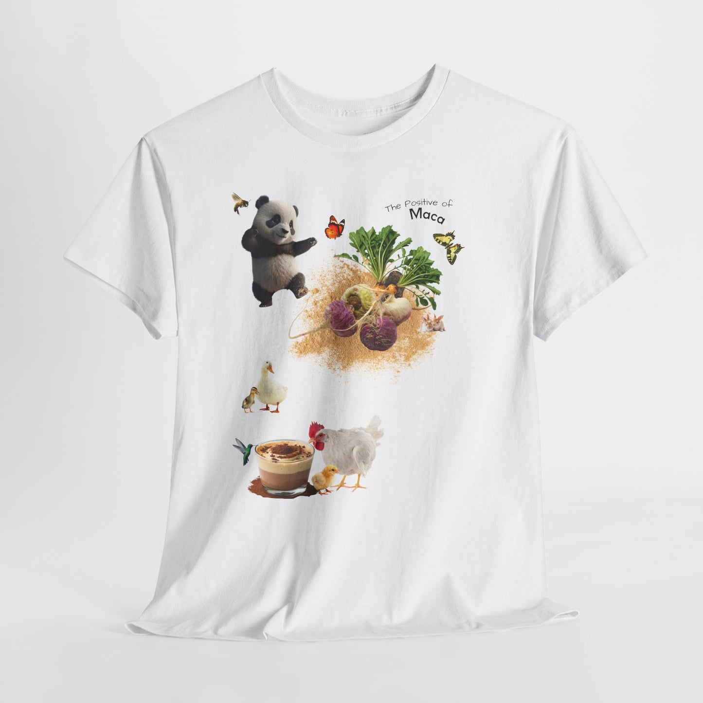 Maca Tee - The Positive of Maca Powder Unisex Heavy Cotton Shirt