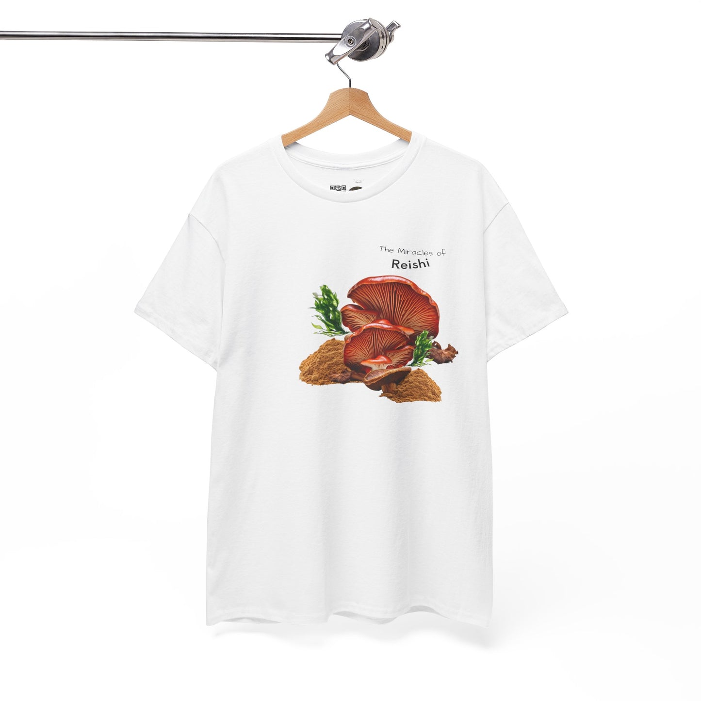 Reishi Mushroom Tee ( Simple ) - The Miracles of Reishi Powder Unisex Heavy Cotton Shirt
