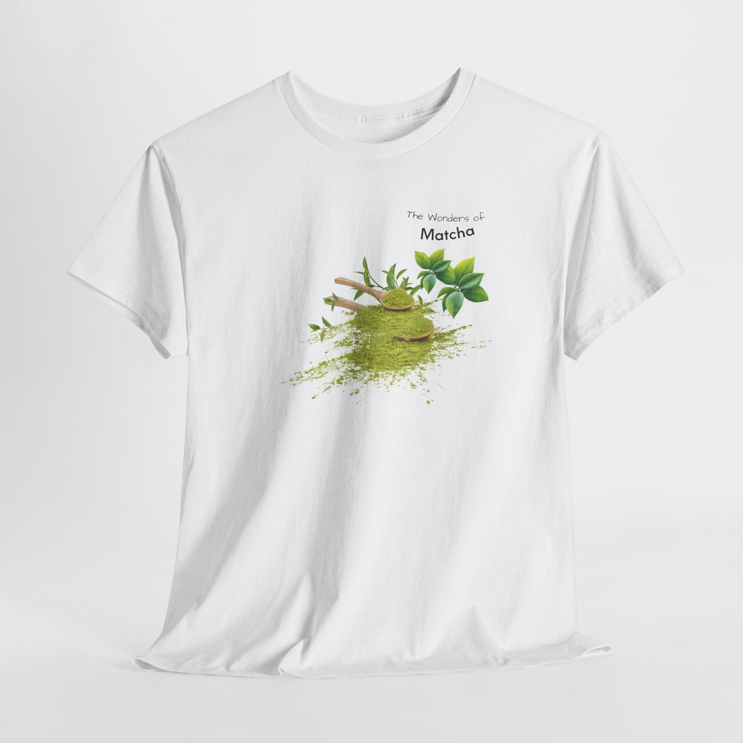 Matcha Tee  ( Simple )- The Wonders of Matcha Powder Unisex Heavy Cotton Shirt