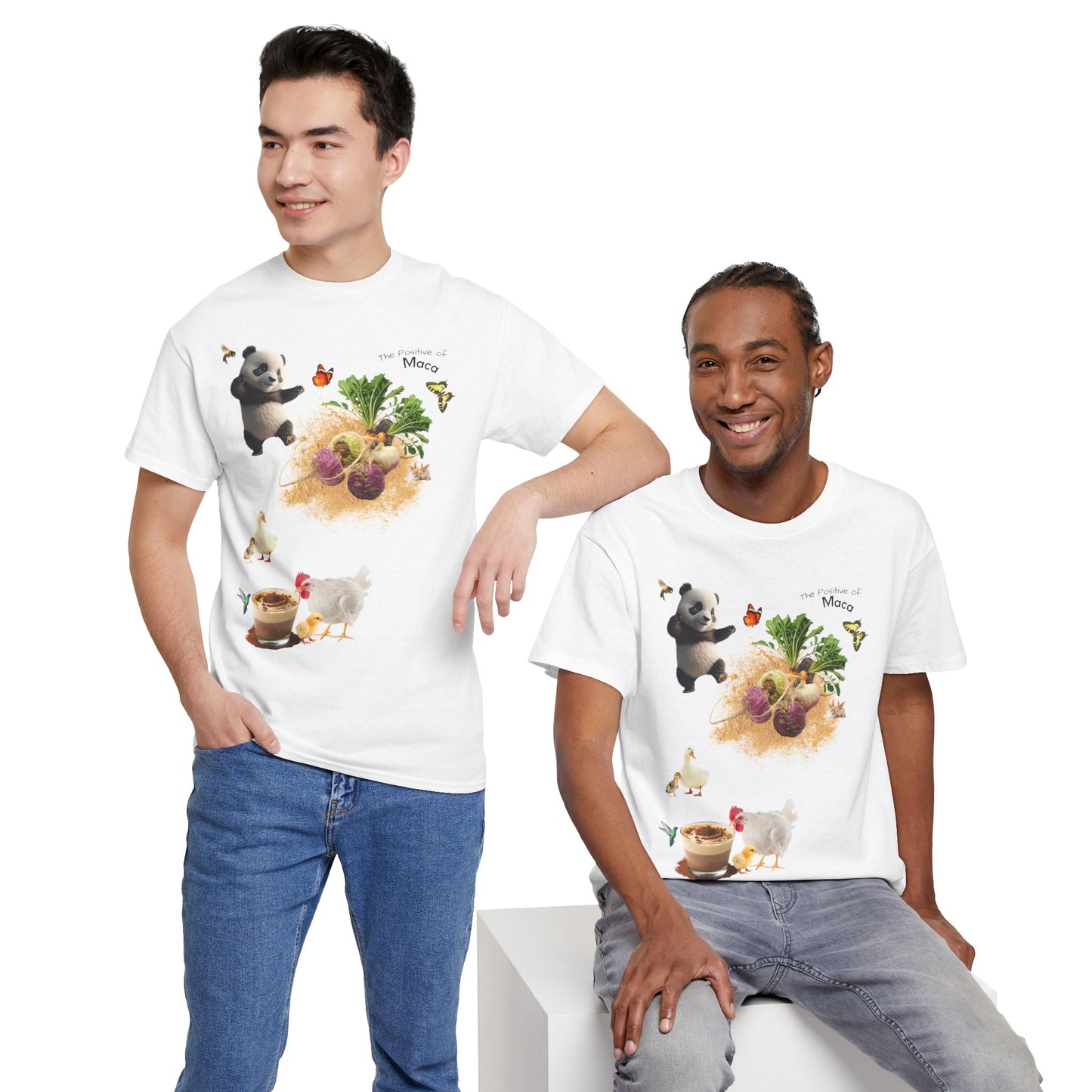 Maca Tee - The Positive of Maca Powder Unisex Heavy Cotton Shirt