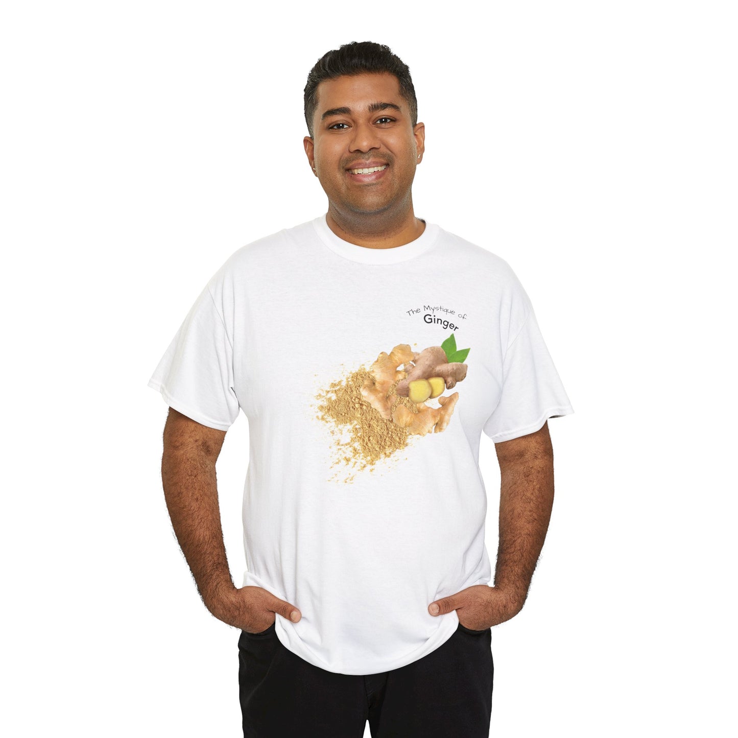 Ginger Tee ( Simple ) - The Mystique of Ginger Powder Unisex Heavy Cotton Shirt
