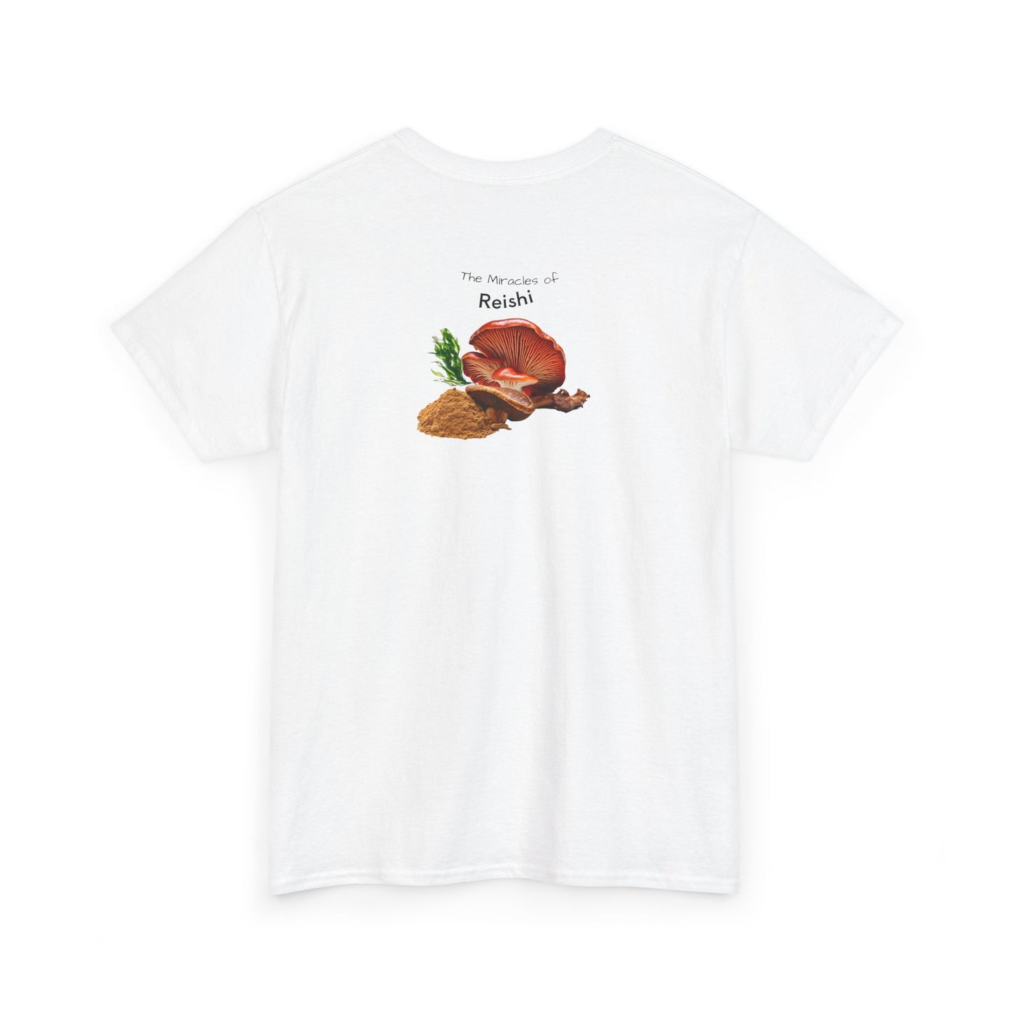 Reishi Mushroom Tee - The Miracles of Reishi Powder Unisex Heavy Cotton Shirt