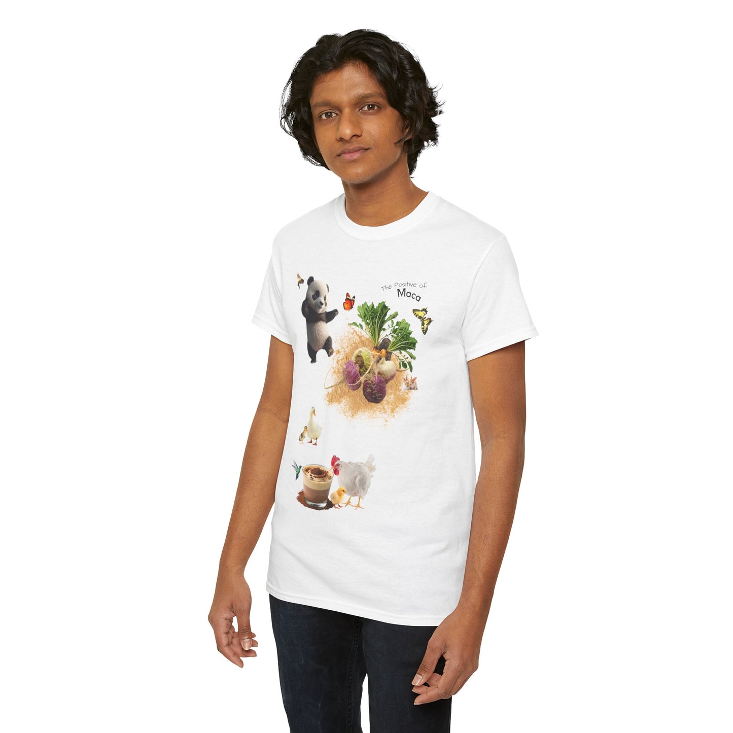 Maca Tee - The Positive of Maca Powder Unisex Heavy Cotton Shirt