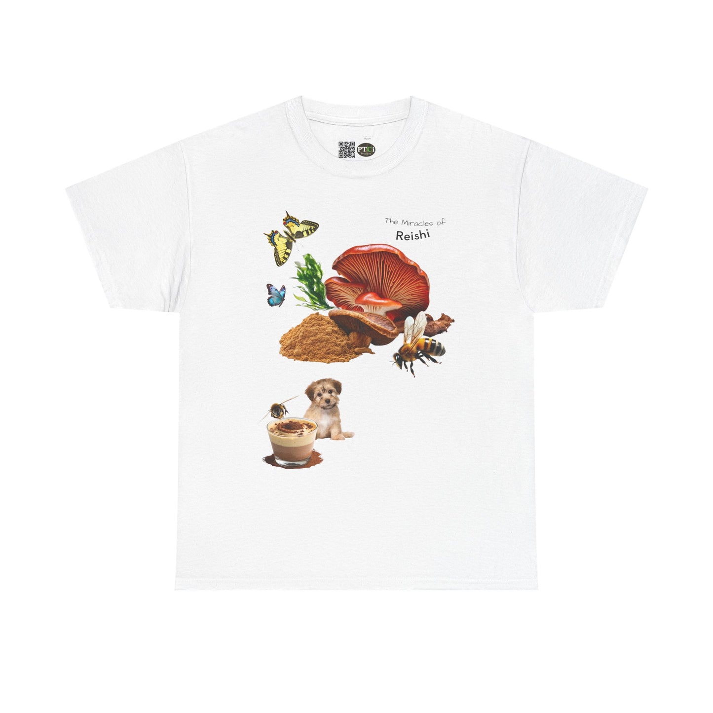 Reishi Mushroom Tee - The Miracles of Reishi Powder Unisex Heavy Cotton Shirt