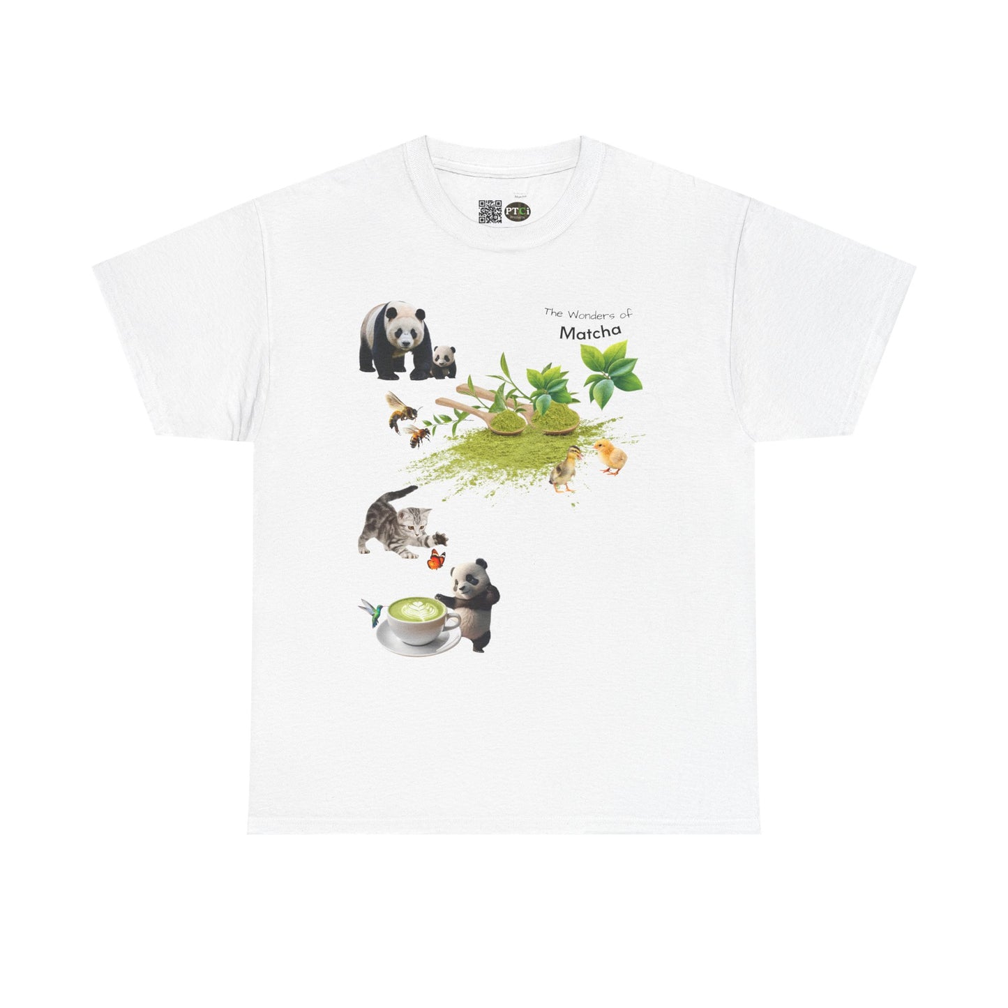 Matcha Tee - The Wonders of Matcha Powder Unisex Heavy Cotton Shirt