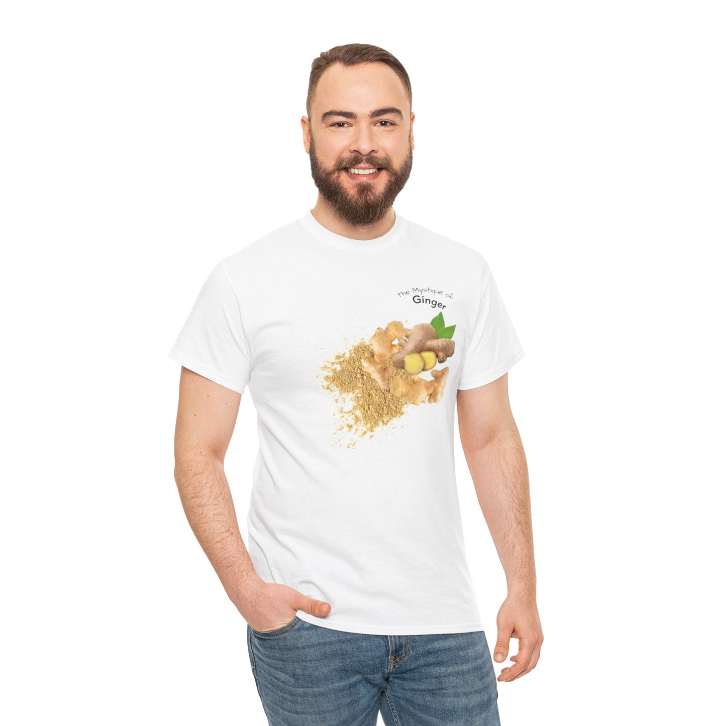 Ginger Tee ( Simple ) - The Mystique of Ginger Powder Unisex Heavy Cotton Shirt