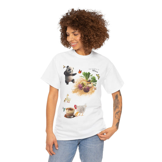Maca Tee - The Positive of Maca Powder Unisex Heavy Cotton Shirt