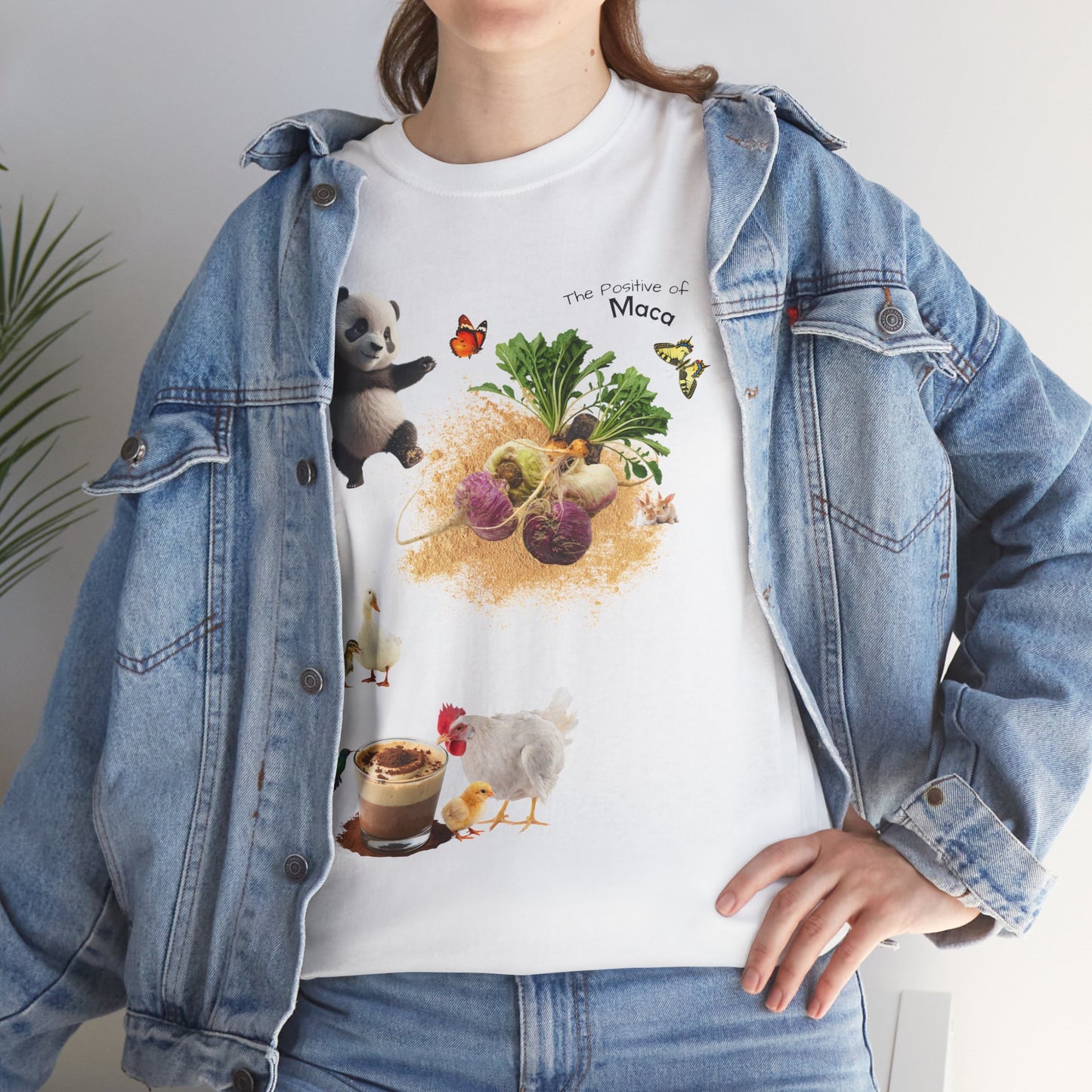 Maca Tee - The Positive of Maca Powder Unisex Heavy Cotton Shirt