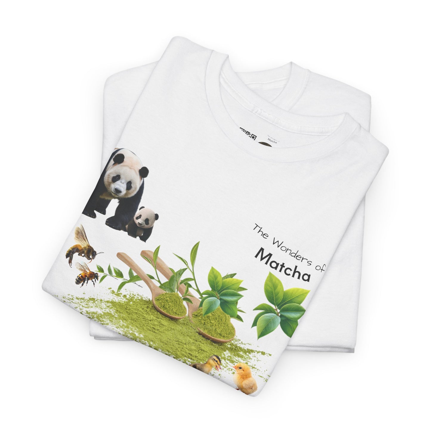 Matcha Tee - The Wonders of Matcha Powder Unisex Heavy Cotton Shirt