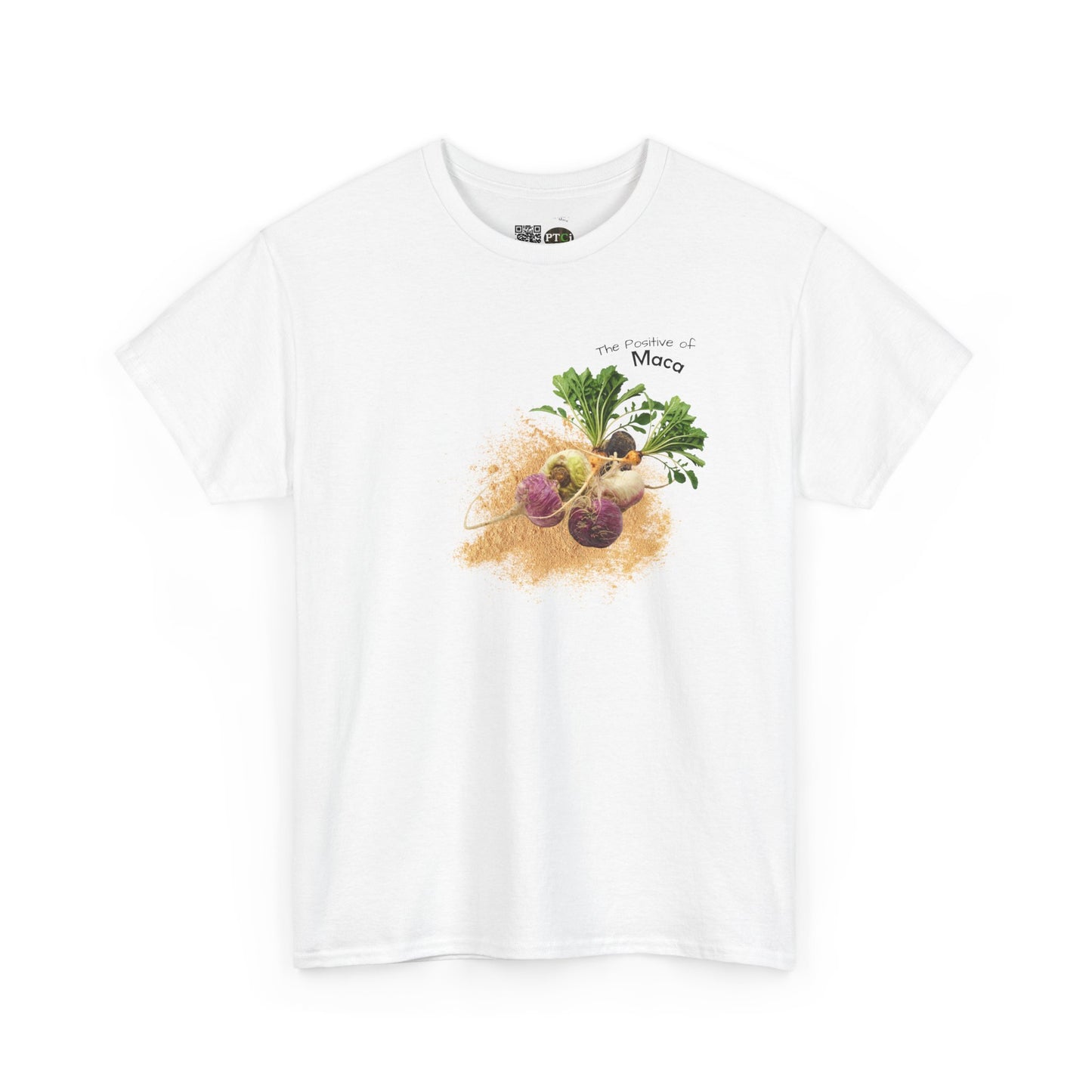 Maca Tee ( Simple ) - The Positive of Maca Powder Unisex Heavy Cotton Shirt