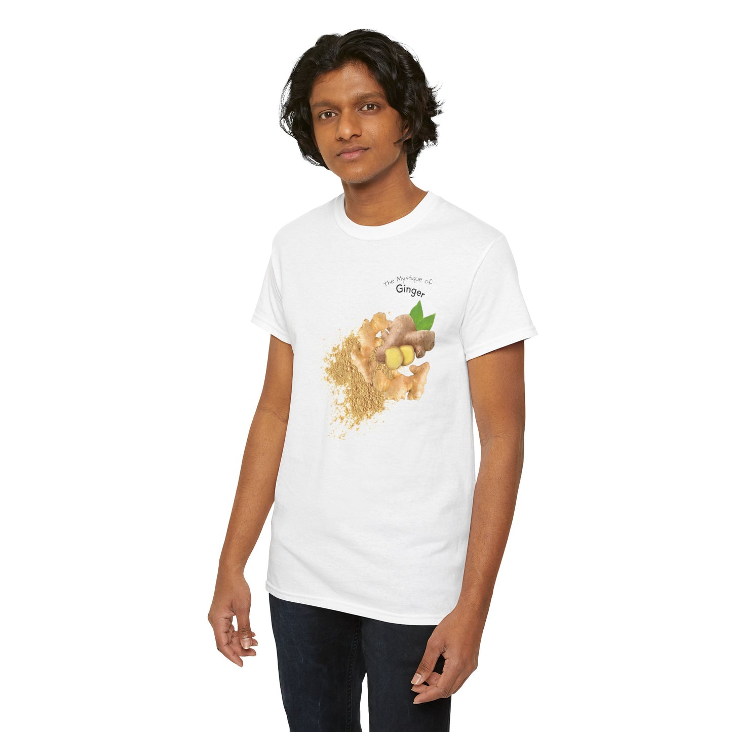 Ginger Tee ( Simple ) - The Mystique of Ginger Powder Unisex Heavy Cotton Shirt