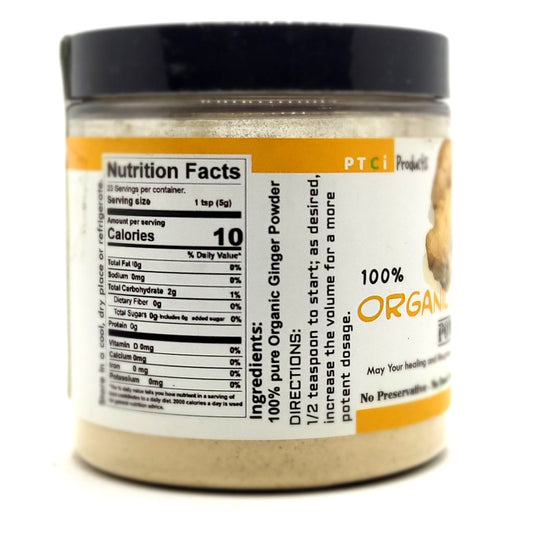 100% ORGANIC GINGER POWDER - 4 oz