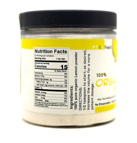 100% ORGANIC LEMON POWDER - 4 Ounce