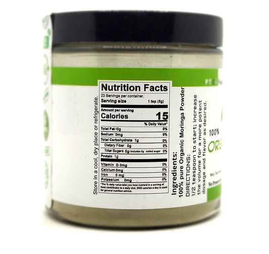 100% ORGANIC MORINGA POWDER - 4 oz