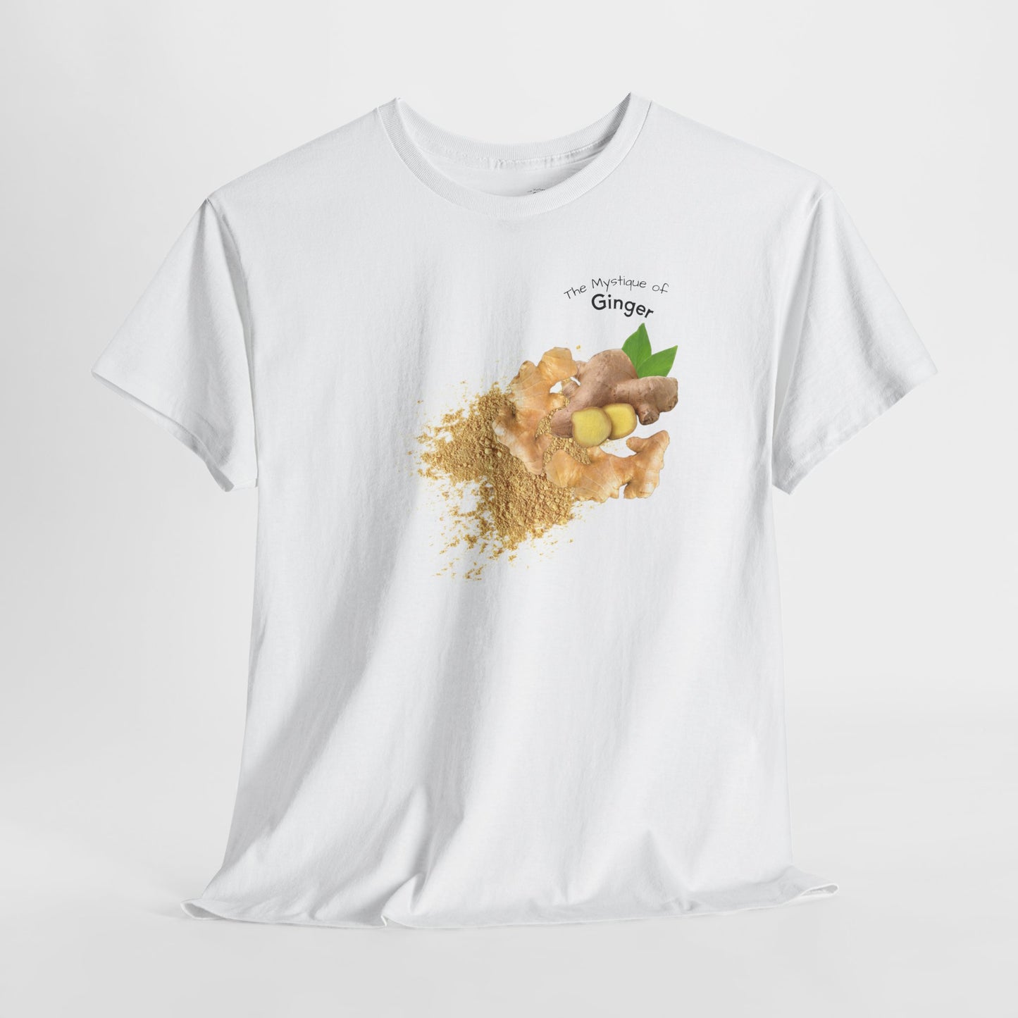 Ginger Tee ( Simple ) - The Mystique of Ginger Powder Unisex Heavy Cotton Shirt