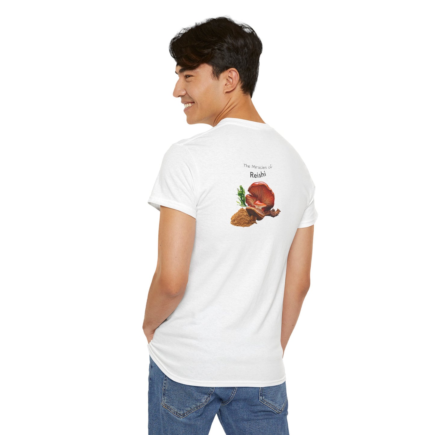 Reishi Mushroom Tee - The Miracles of Reishi Powder Unisex Heavy Cotton Shirt