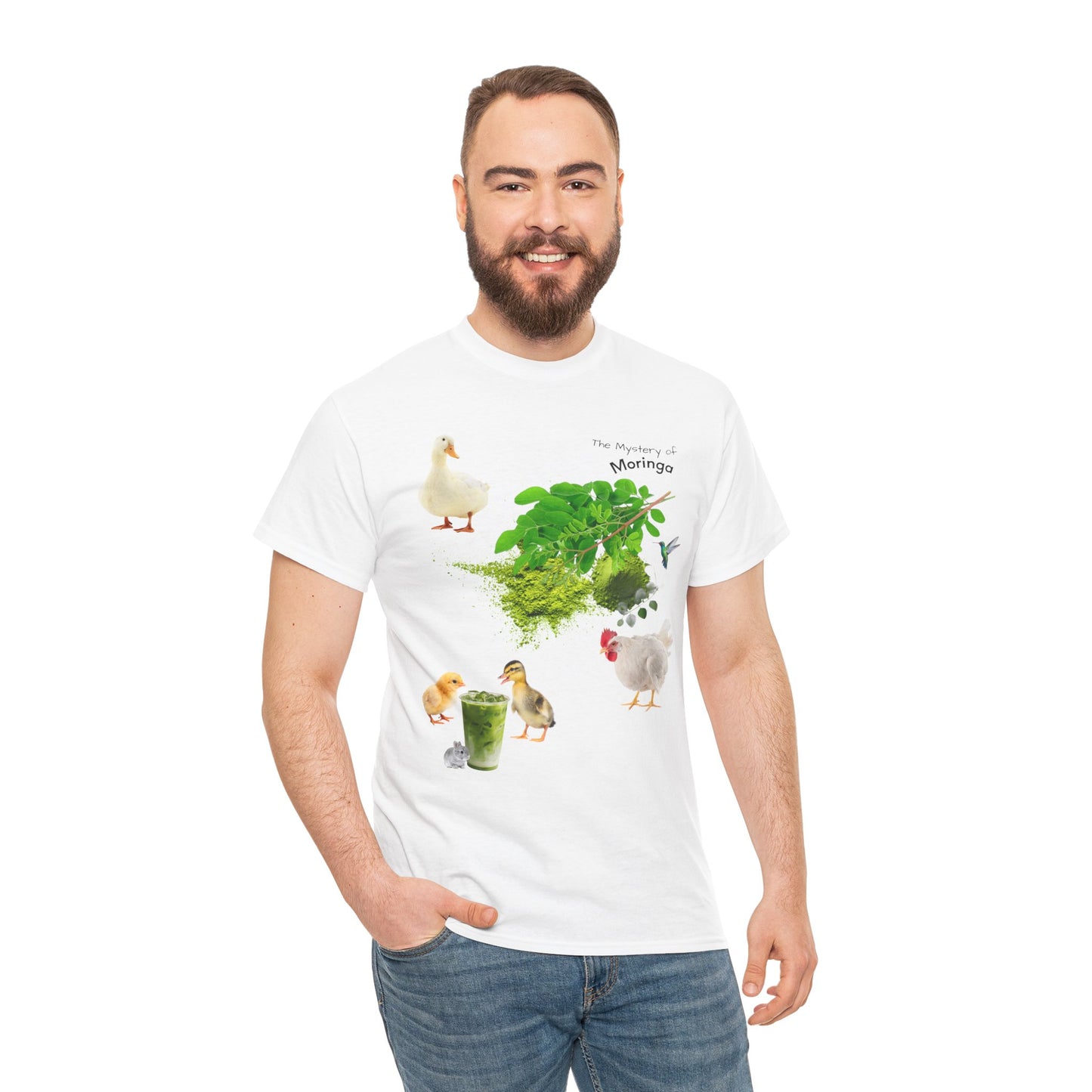Moringa Tee - The Mystery of Moringa Powder Unisex Heavy Cotton Shirt