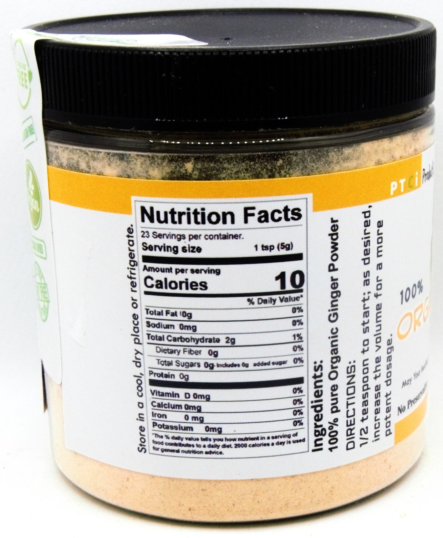 100% ORGANIC GINGER POWDER - 4 oz