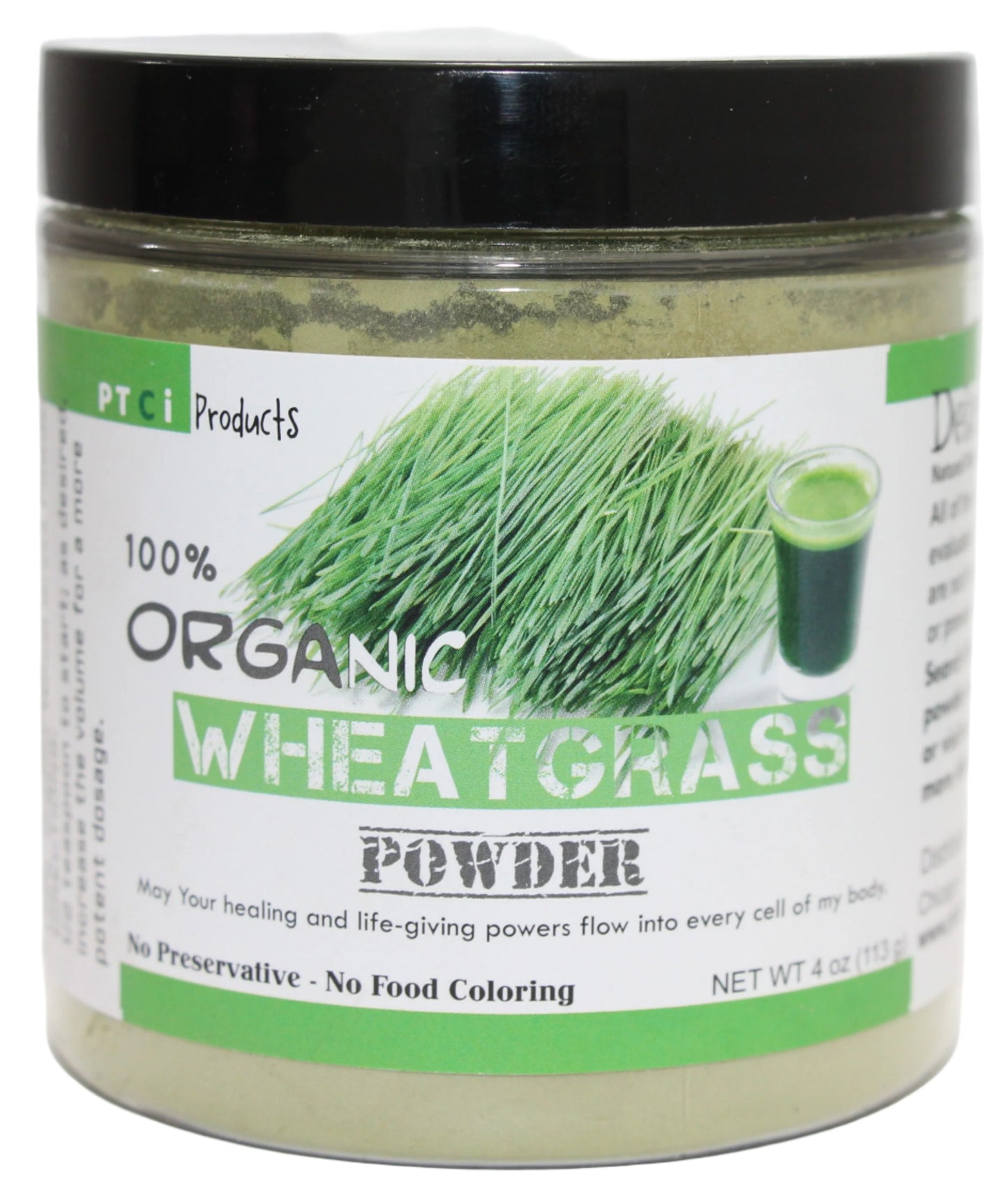 100% ORGANIC WHEAT GRASS POWDER - 4oz