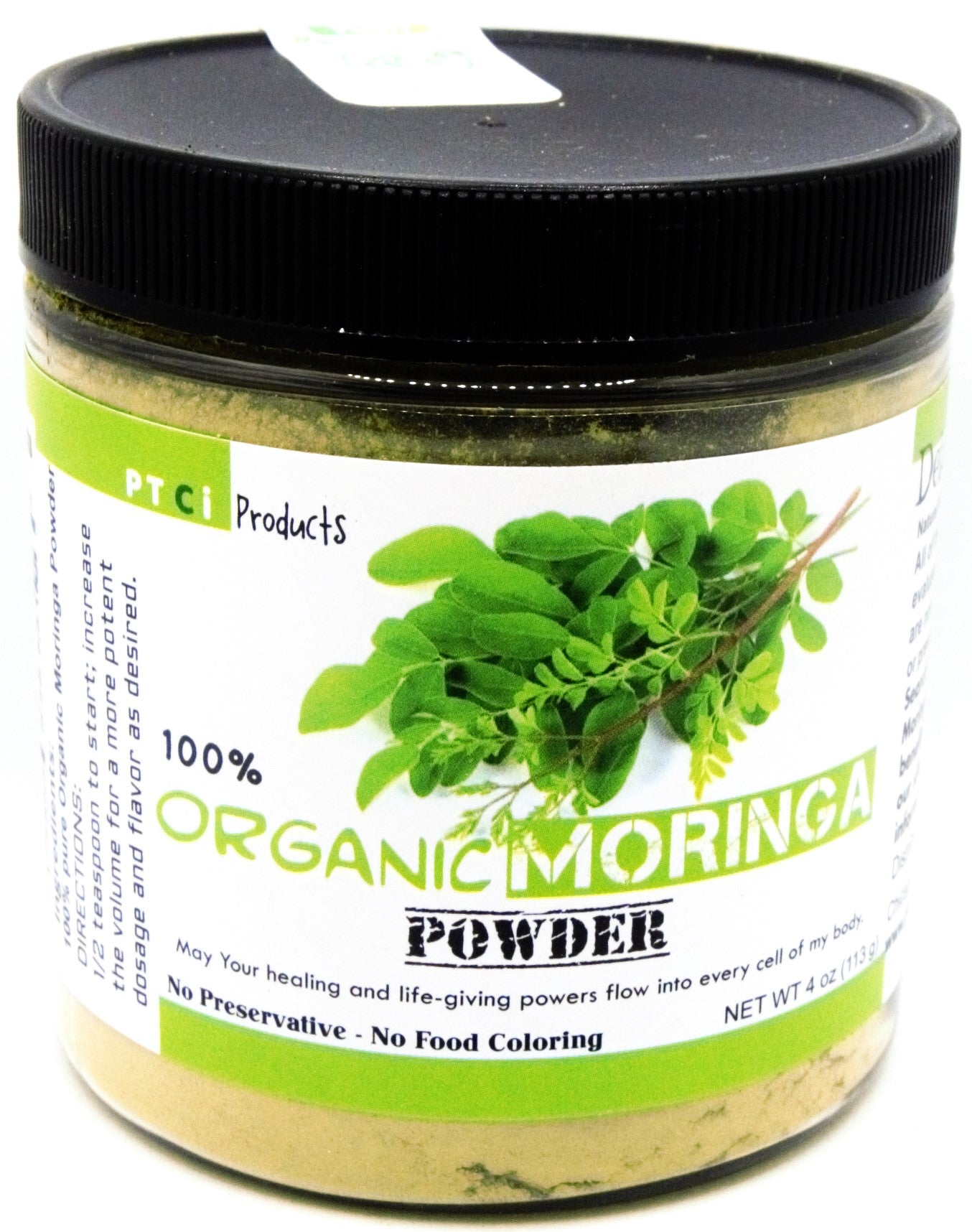 100% ORGANIC MORINGA POWDER - 4 oz