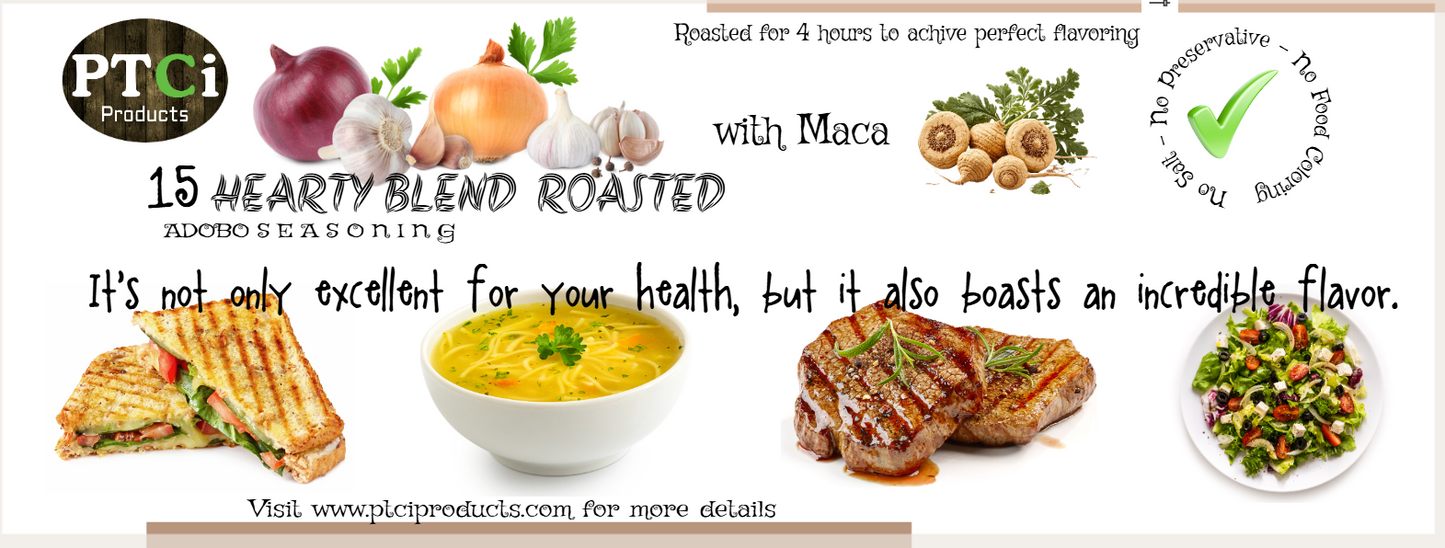 15 Hearty blend roasted adobo seasoning ( 2oz ) - With ORGANIC MACA