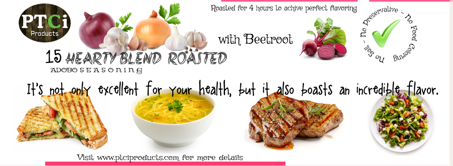 15 Hearty blend roasted adobo seasoning ( 2oz ) - With ORGANIC BEETROOT