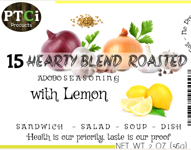 15 Hearty blend roasted adobo seasoning ( 2oz ) -  With LEMON 100% organic