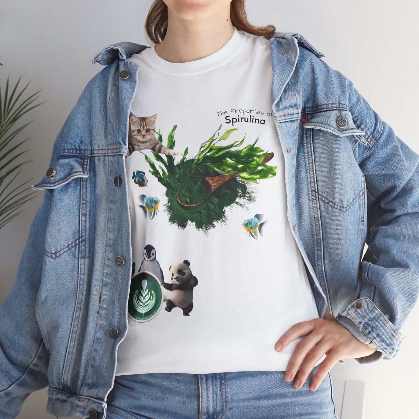 Spirulina Tee - The Properties of Spirulina Powder Unisex Heavy Cotton Shirt