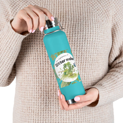 Insulated Water Bottle – 'Bitter Melon' Botanical Copper Vacuum 22oz