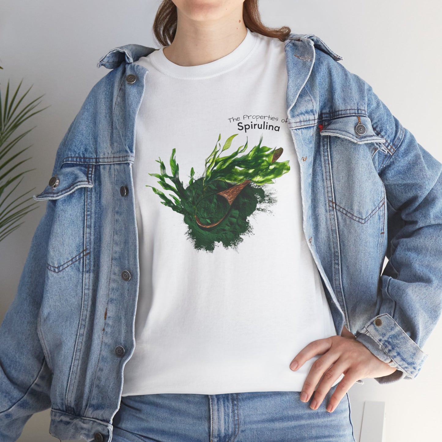 Spirulina Tee ( Simple ) - The Wonders of Spirulina Powder Unisex Heavy Cotton Shirt