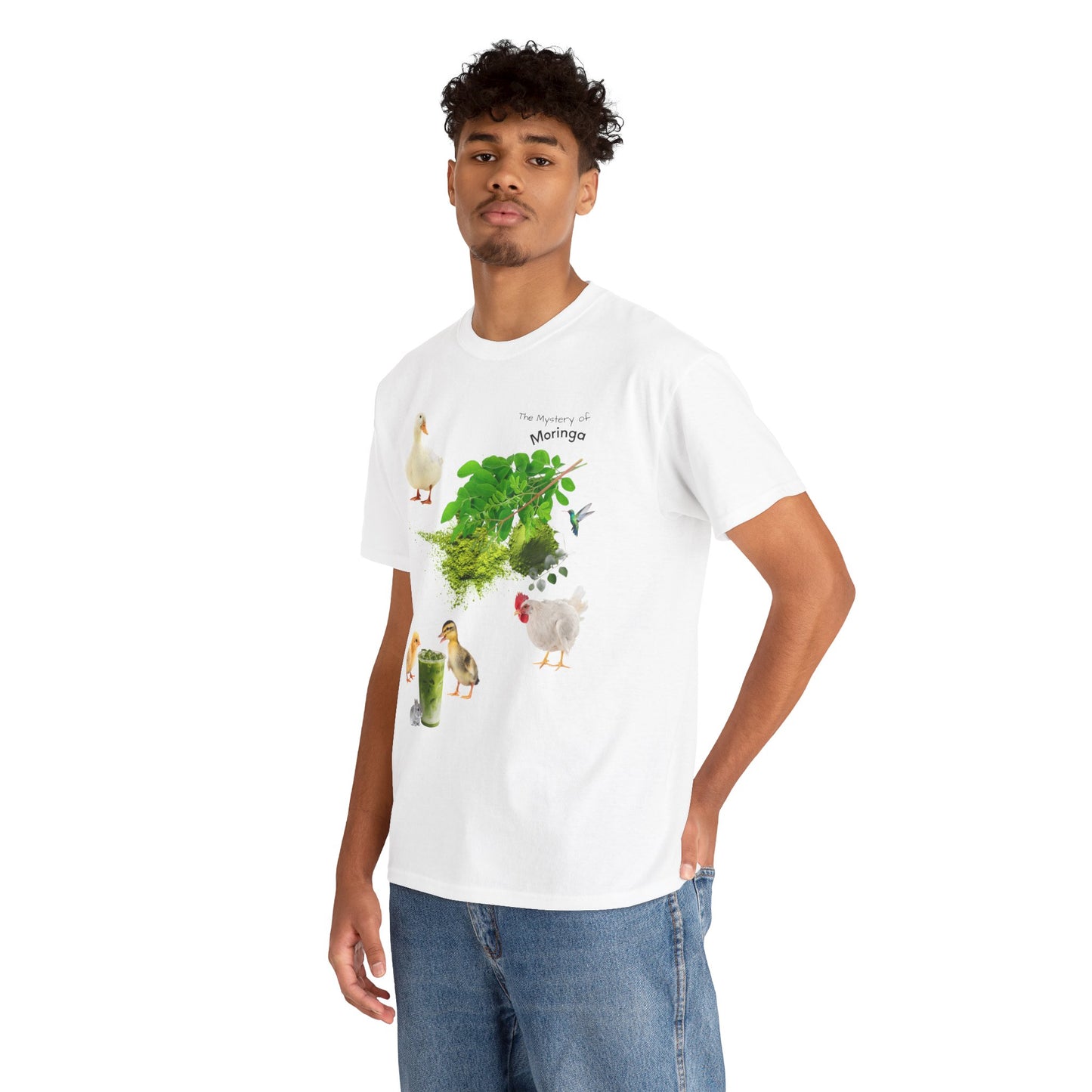 Moringa Tee - The Mystery of Moringa Powder Unisex Heavy Cotton Shirt