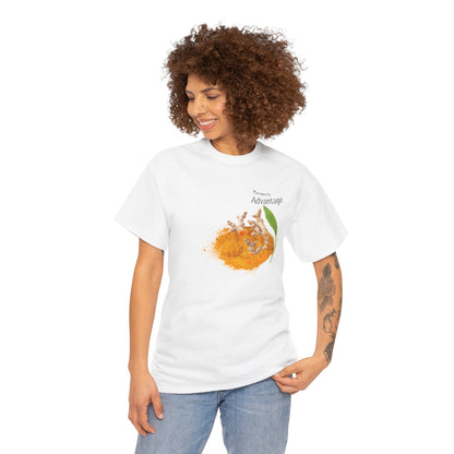 Turmeric Tee ( Simple ) - The Advantage of Turmeric Powder Unisex Heavy Cotton Shirt