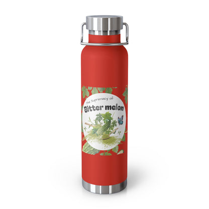 Insulated Water Bottle – 'Bitter Melon' Botanical Copper Vacuum 22oz