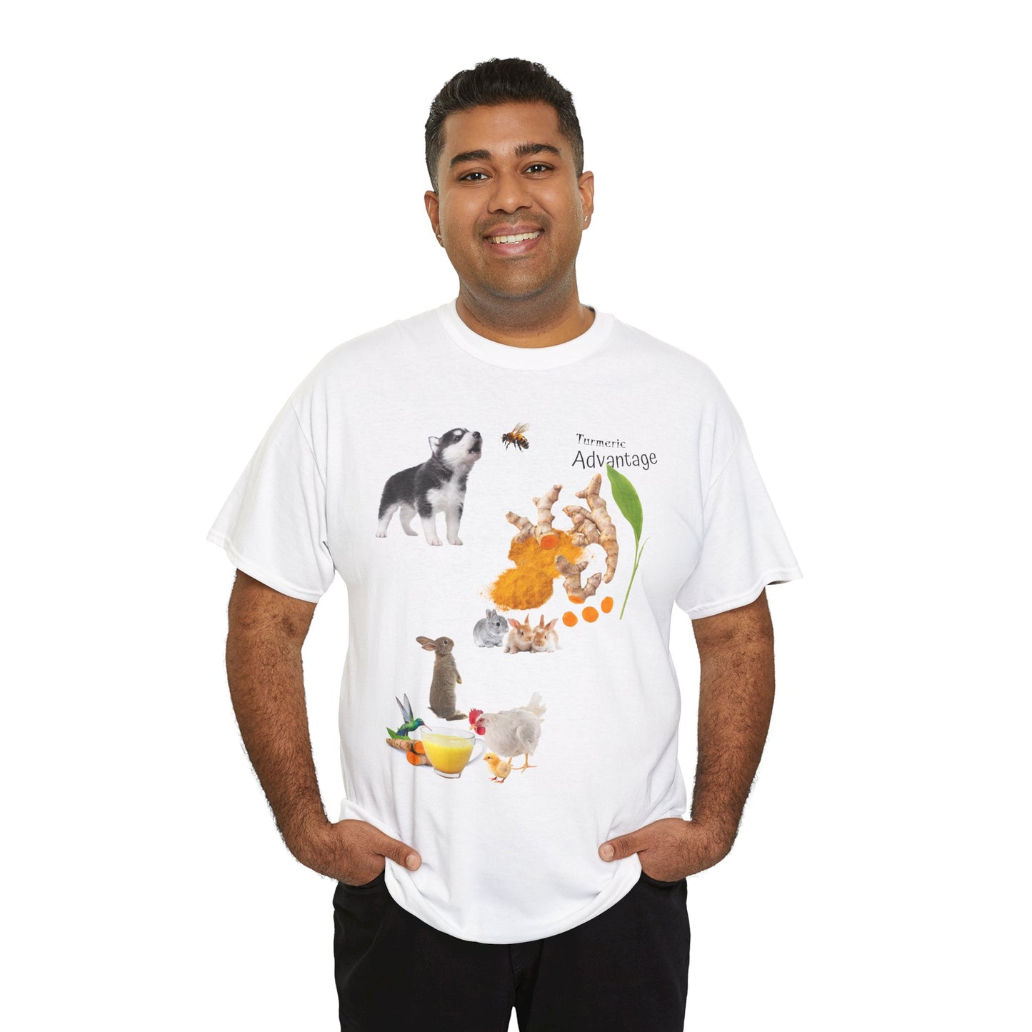 Turmeric Tee - The Advantage of Turmeric Powder Unisex Heavy Cotton Shirt