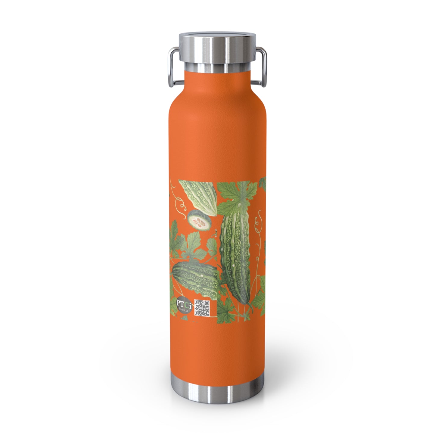 Insulated Water Bottle – 'Bitter Melon' Botanical Copper Vacuum 22oz
