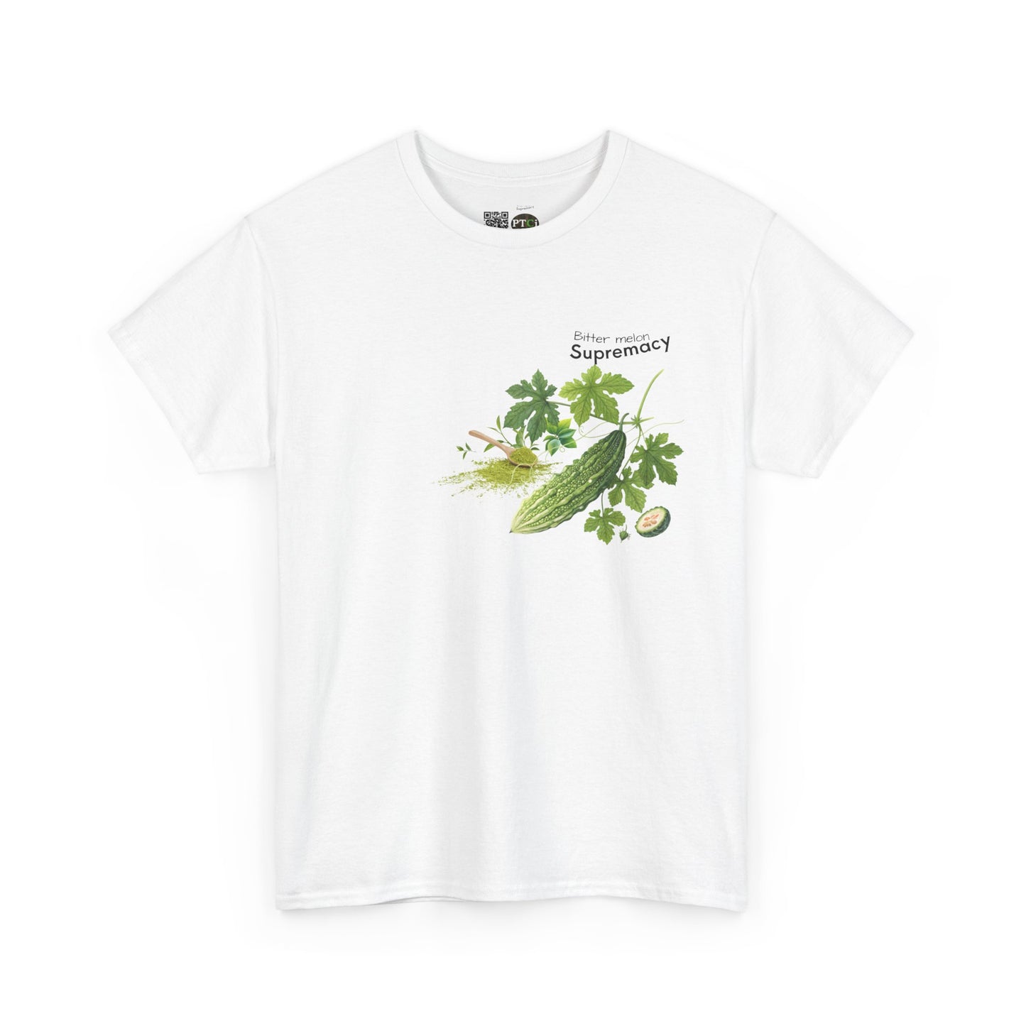 Bitter Melon Tee  ( Simple )- The Wonders of Bitter melon Powder Unisex Heavy Cotton Shirt