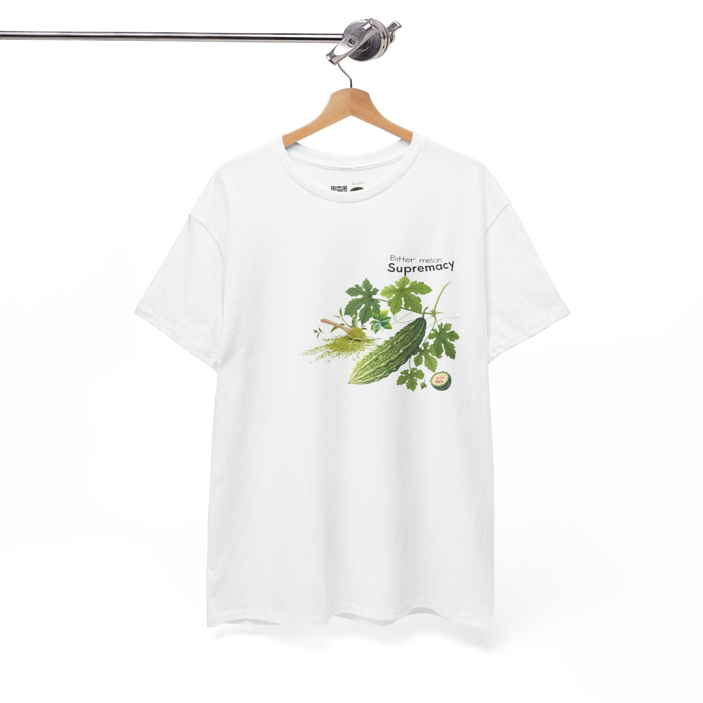 Bitter Melon Tee  ( Simple )- The Wonders of Bitter melon Powder Unisex Heavy Cotton Shirt