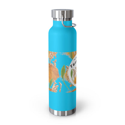Insulated Water Bottle  "The Advantage of Turmeric "  Botanical Copper Vacuum 22oz