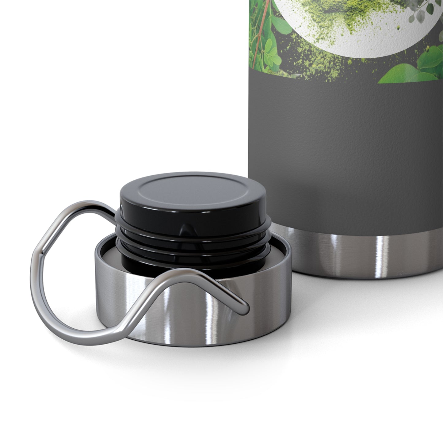 Insulated Water Bottle – ' The Mystery of Moringa ' Botanical Copper Vacuum 22oz