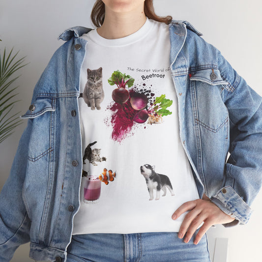 Beetroot Tee - The Secret world of beetroot Powder Unisex Heavy Cotton Shirt