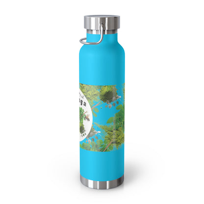 Insulated Water Bottle – ' The Mystery of Moringa ' Botanical Copper Vacuum 22oz