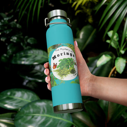 Insulated Water Bottle – ' The Mystery of Moringa ' Botanical Copper Vacuum 22oz