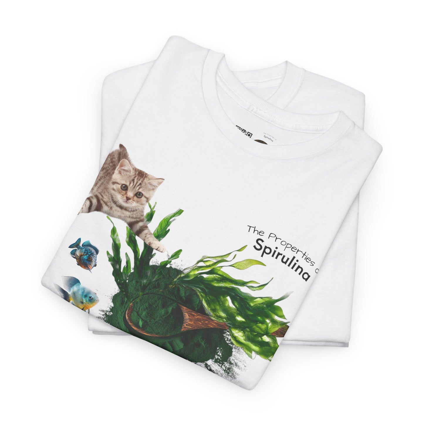 Spirulina Tee - The Properties of Spirulina Powder Unisex Heavy Cotton Shirt