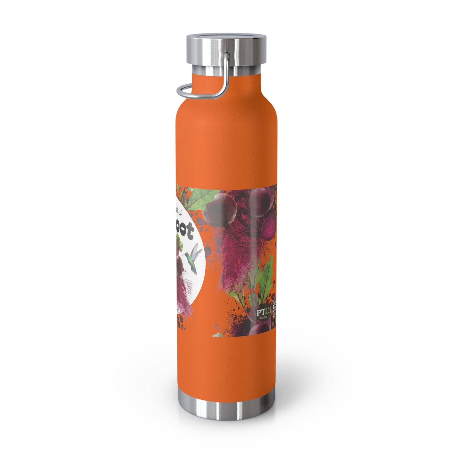 Insulated Water Bottle – 'Beetroot' Botanical Copper Vacuum 22oz