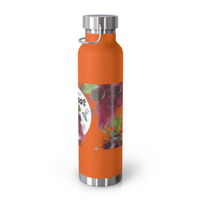 Insulated Water Bottle – 'Beetroot' Botanical Copper Vacuum 22oz